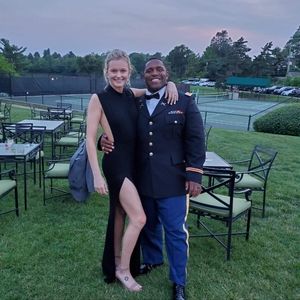 Black high slit dress size 4-6